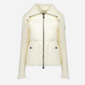 White Wool Zip Cardigan