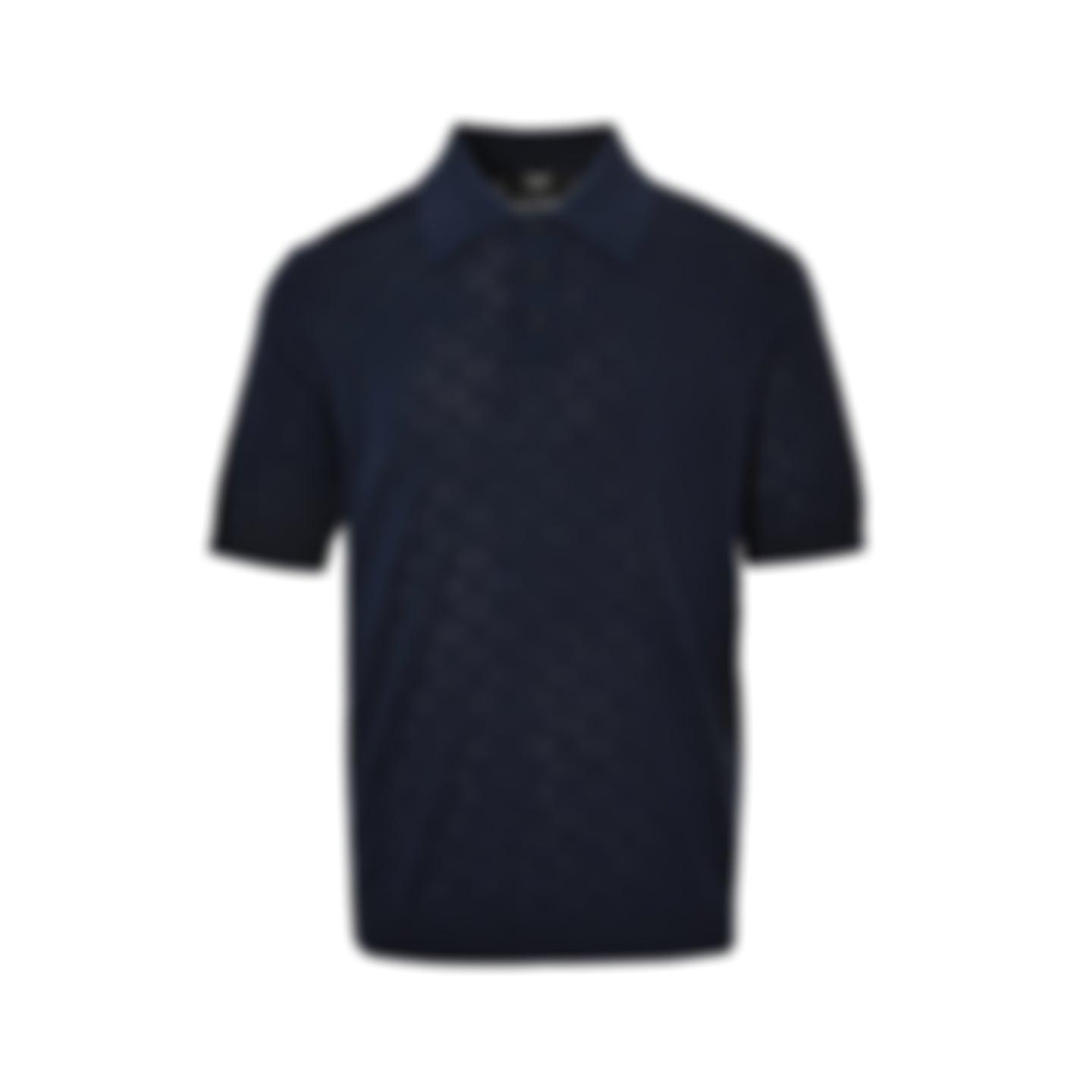 Pointelle FF Monogram Knit Polo | Navy