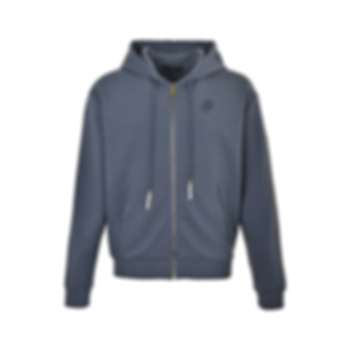 Marque Déposée Zip-Up Hoodie - Slate Blue