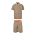 Check Knit Polo and Shorts Set
