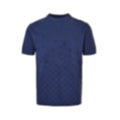 Fading Monogram Jacquard Knit T-Shirt - Navy